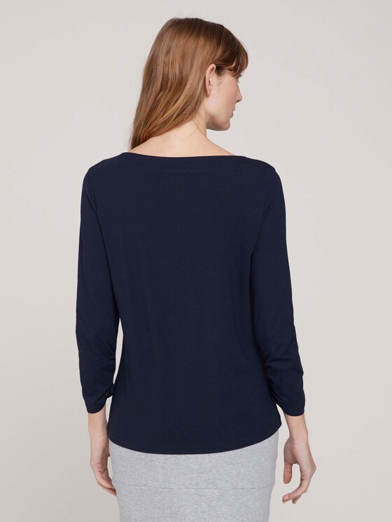 Langarmshirt mit U-Boot-Ausschnitt - Frauen - Sky Captain Blue Langarmshirt mit U-Boot-Ausschnitt - Frauen - Sky Captain Blue - 2 - TOM TAILOR