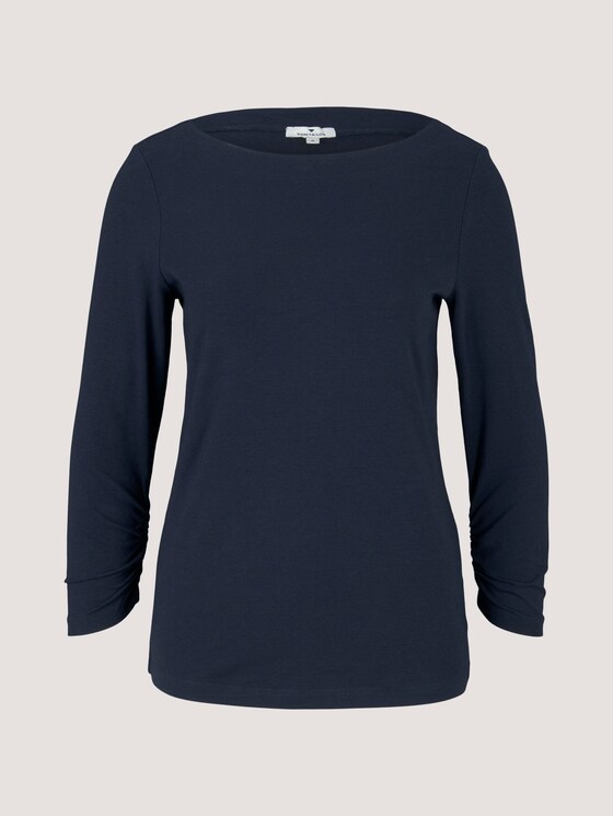 Langarmshirt mit U-Boot-Ausschnitt - Frauen - Sky Captain Blue Langarmshirt mit U-Boot-Ausschnitt - Frauen - Sky Captain Blue - 7 - TOM TAILOR