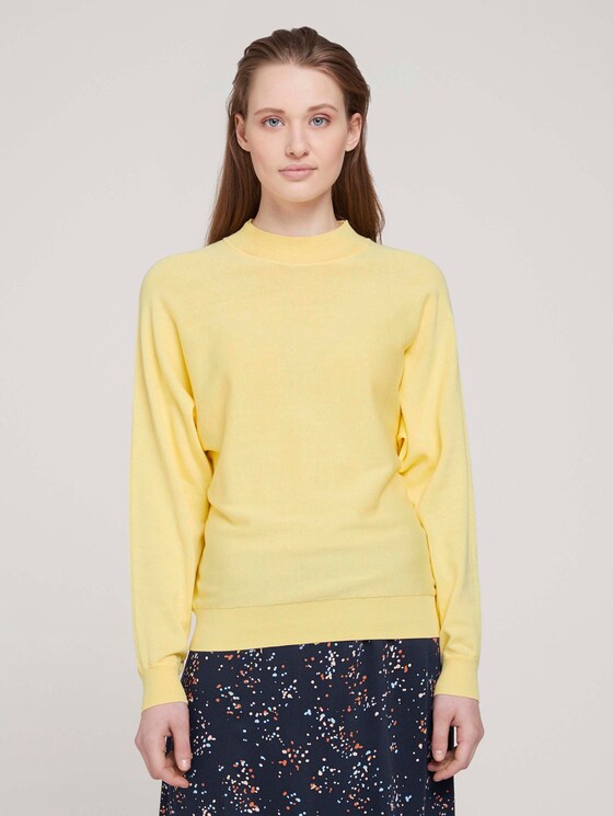 Strickpullover aus Bio-Baumwolle - Frauen - soft yellow Strickpullover aus Bio-Baumwolle - Frauen - soft yellow - 1 - TOM TAILOR Denim