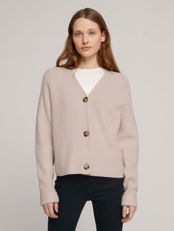 Vest met V-hals - Vrouwen - soft beige Vest met V-hals - Vrouwen - soft beige - 1 - TOM TAILOR Denim