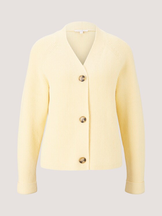 Cardigan mit V-Ausschnitt - Frauen - soft yellow Cardigan mit V-Ausschnitt - Frauen - soft yellow - 7 - TOM TAILOR Denim