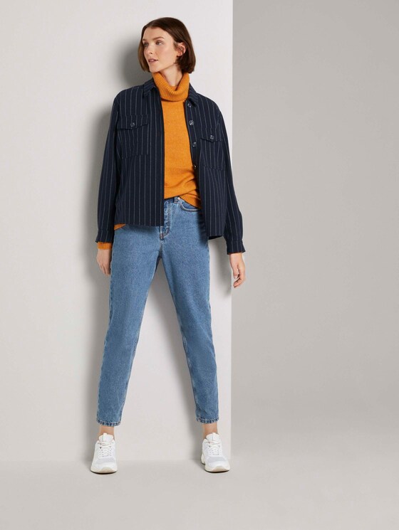 Lockerer Rollkragenpullover - Frauen - orange yellow melange Lockerer Rollkragenpullover - Frauen - orange yellow melange - 3 - TOM TAILOR Denim