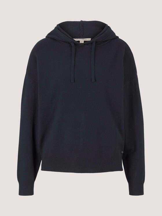 Hoodie with deep sleeve seams - Women - Sky Captain Blue Hoodie with deep sleeve seams - Women - Sky Captain Blue - 7 - TOM TAILOR Denim