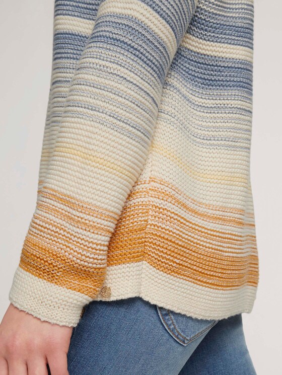 gestreifter Pullover - Frauen - creme navy structured stripe gestreifter Pullover - Frauen - creme navy structured stripe - 10 - TOM TAILOR Denim