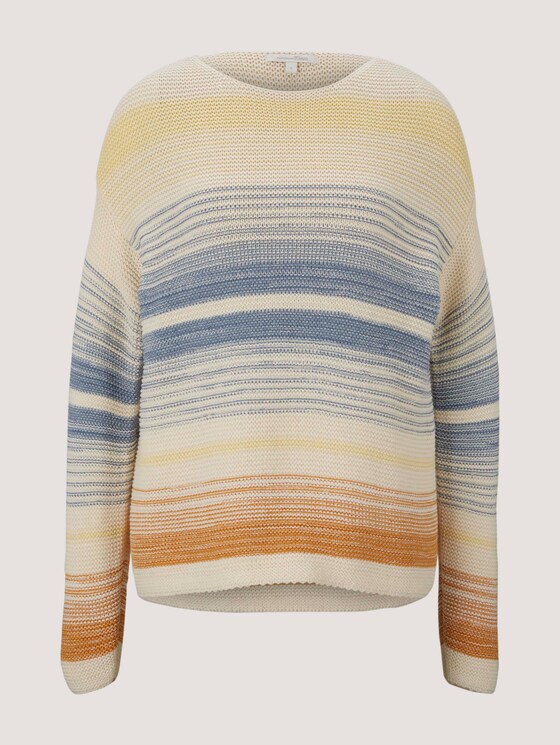 gestreifter Pullover - Frauen - creme navy structured stripe gestreifter Pullover - Frauen - creme navy structured stripe - 7 - TOM TAILOR Denim