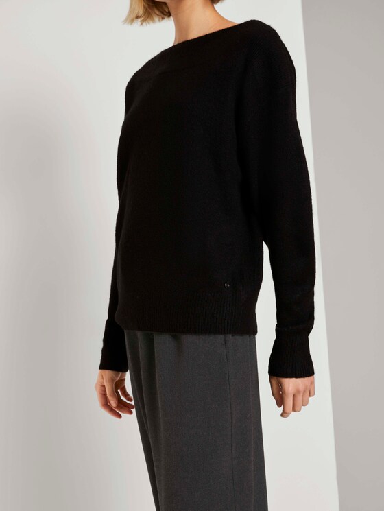 Off schouder gebreide trui - Vrouwen - Deep Black Off schouder gebreide trui - Vrouwen - Deep Black - 10 - TOM TAILOR Denim