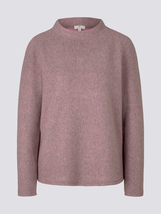 Meliertes Sweatshirt mit Stehkragen - Frauen - light aurora rose melange Meliertes Sweatshirt mit Stehkragen - Frauen - light aurora rose melange - 7 - TOM TAILOR