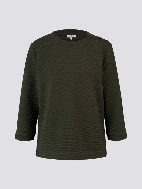 Stehkragen-Sweatshirt mit Knopfdetail - Frauen - Dark Rosin Green Stehkragen-Sweatshirt mit Knopfdetail - Frauen - Dark Rosin Green - 7 - TOM TAILOR
