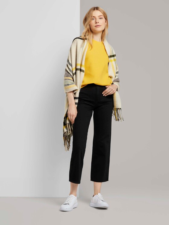 Stehkragen-Sweatshirt mit Knopfdetail - Frauen - california sand yellow Stehkragen-Sweatshirt mit Knopfdetail - Frauen - california sand yellow - 3 - TOM TAILOR