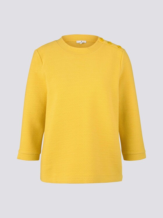 Stehkragen-Sweatshirt mit Knopfdetail - Frauen - california sand yellow Stehkragen-Sweatshirt mit Knopfdetail - Frauen - california sand yellow - 7 - TOM TAILOR