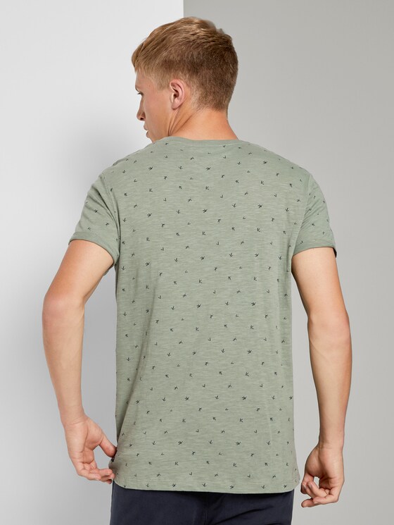 Gemustertes T-Shirt - Männer - green organic leaf print Gemustertes T-Shirt - Männer - green organic leaf print - 2 - TOM TAILOR Denim