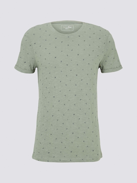 Gemustertes T-Shirt - Männer - green organic leaf print Gemustertes T-Shirt - Männer - green organic leaf print - 7 - TOM TAILOR Denim