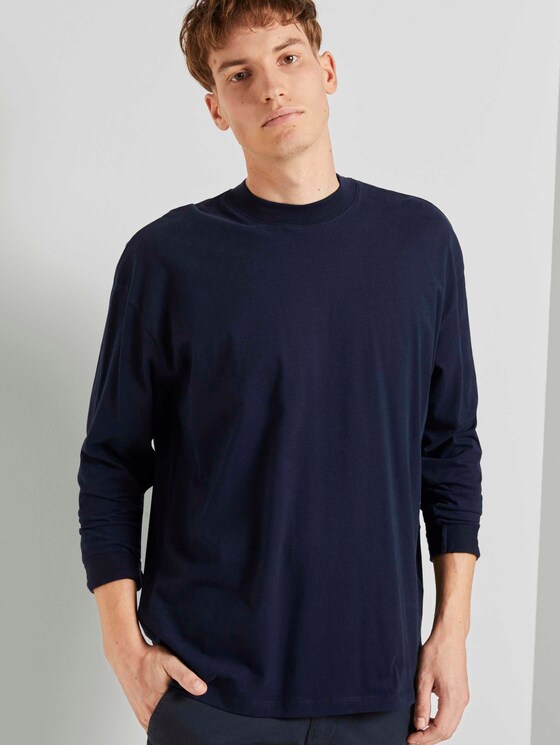 Langarmshirt mit Stehkragen - Männer - Sky Captain Blue Langarmshirt mit Stehkragen - Männer - Sky Captain Blue - 5 - TOM TAILOR Denim