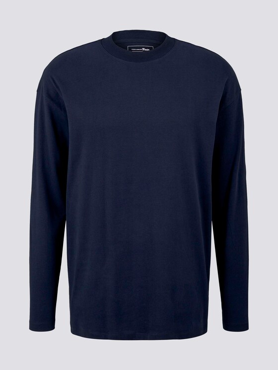 Langarmshirt mit Stehkragen - Männer - Sky Captain Blue Langarmshirt mit Stehkragen - Männer - Sky Captain Blue - 7 - TOM TAILOR Denim