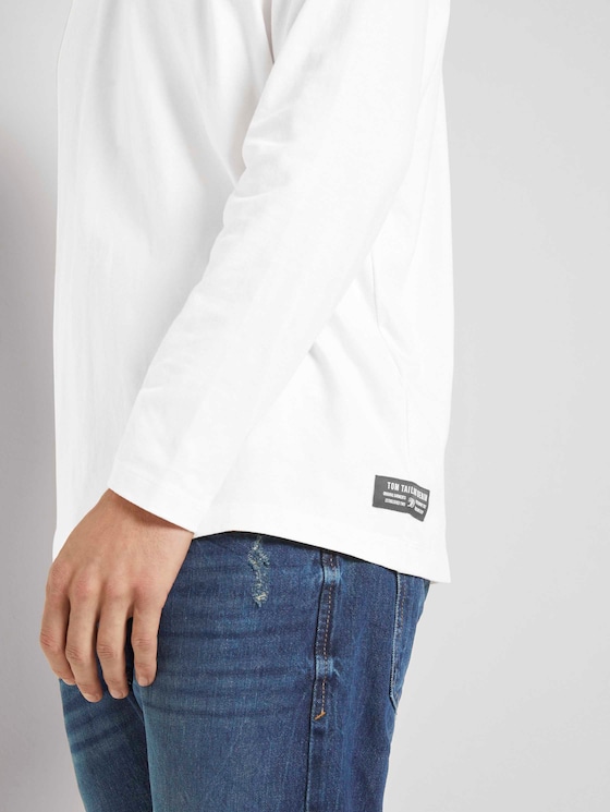 Langarmshirt mit Stehkragen - Männer - Wool White Langarmshirt mit Stehkragen - Männer - Wool White - 10 - TOM TAILOR Denim