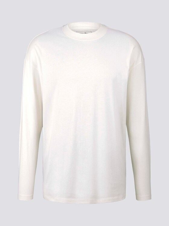Langarmshirt mit Stehkragen - Männer - Wool White Langarmshirt mit Stehkragen - Männer - Wool White - 7 - TOM TAILOR Denim
