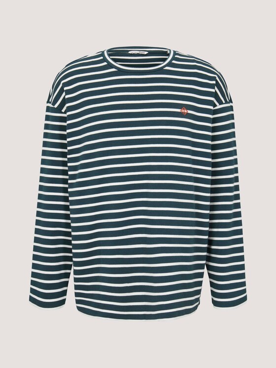 Gestreiftes Langarmshirt - Männer - green white yd stripe Gestreiftes Langarmshirt - Männer - green white yd stripe - 7 - TOM TAILOR Denim