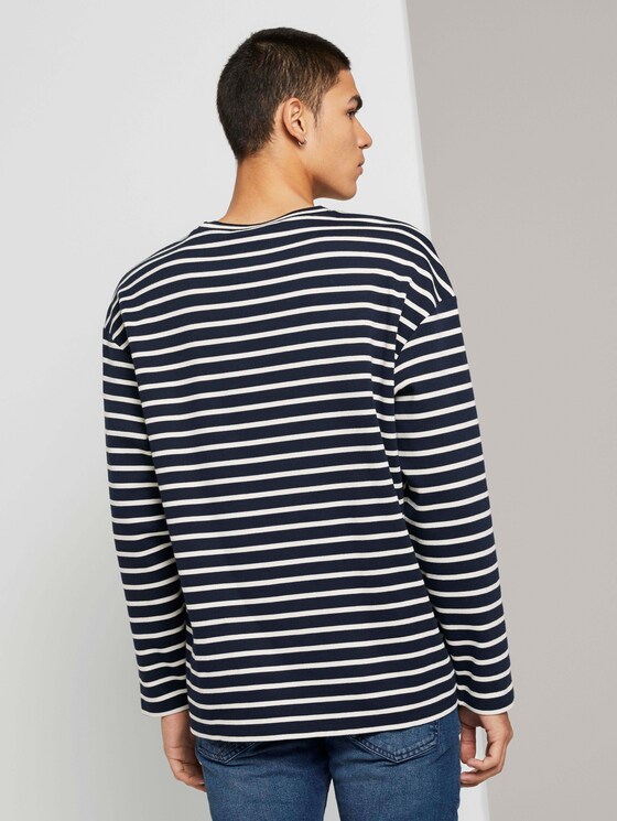 Gestreiftes Langarmshirt - Männer - navy white yd stripe Gestreiftes Langarmshirt - Männer - navy white yd stripe - 2 - TOM TAILOR Denim