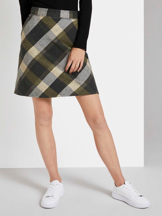 Karierter Minirock - Frauen - black yellow check knitted Karierter Minirock - Frauen - black yellow check knitted - 1 - TOM TAILOR