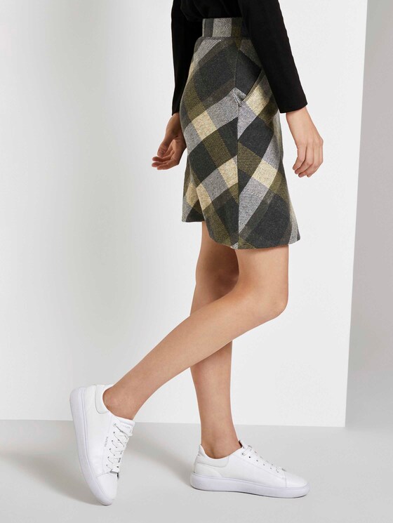 Karierter Minirock - Frauen - black yellow check knitted Karierter Minirock - Frauen - black yellow check knitted - 11 - TOM TAILOR