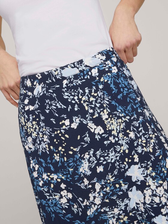 Volant Rock mit Blumenmuster - Frauen - navy bigger flower design Volant Rock mit Blumenmuster - Frauen - navy bigger flower design - 10 - TOM TAILOR