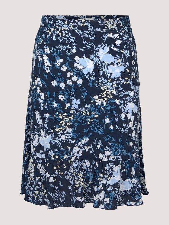Volant Rock mit Blumenmuster - Frauen - navy bigger flower design Volant Rock mit Blumenmuster - Frauen - navy bigger flower design - 7 - TOM TAILOR