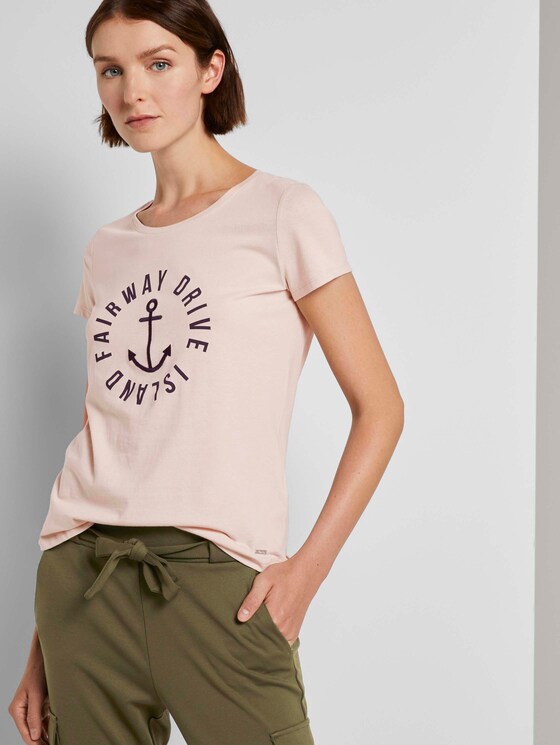 Embroidered T-shirt - Women - soft beige Embroidered T-shirt - Women - soft beige - 5 - TOM TAILOR Denim