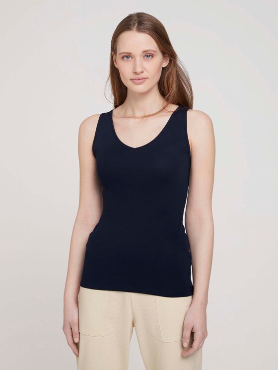 Basic Top - Frauen - Real Navy Blue Basic Top - Frauen - Real Navy Blue - 1 - TOM TAILOR Denim