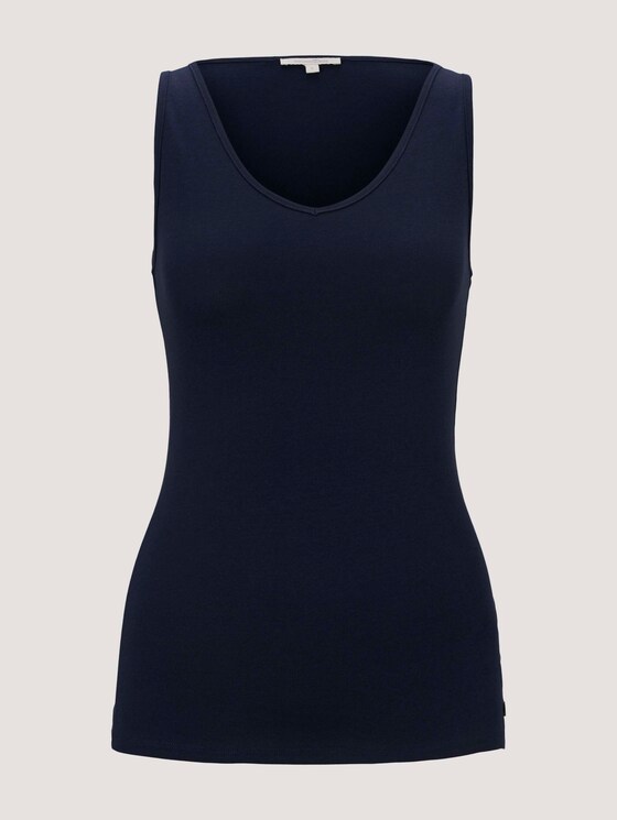 Basic Top - Frauen - Real Navy Blue Basic Top - Frauen - Real Navy Blue - 7 - TOM TAILOR Denim