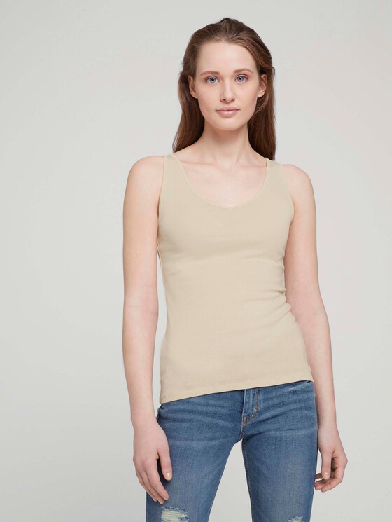 Basic Top - Frauen - soft creme beige Basic Top - Frauen - soft creme beige - 1 - TOM TAILOR Denim