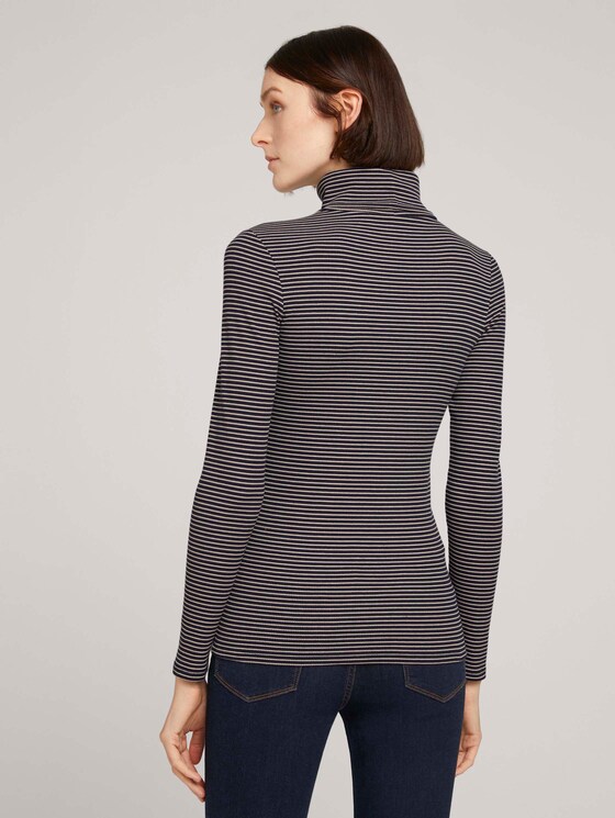 Gestreiftes Rollkragenshirt - Frauen - small navy creme stripe Gestreiftes Rollkragenshirt - Frauen - small navy creme stripe - 2 - TOM TAILOR Denim