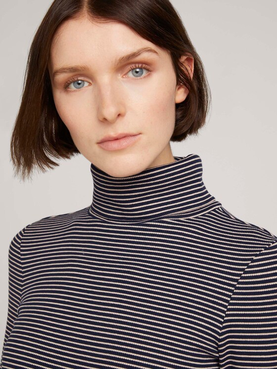 Gestreiftes Rollkragenshirt - Frauen - small navy creme stripe Gestreiftes Rollkragenshirt - Frauen - small navy creme stripe - 9 - TOM TAILOR Denim