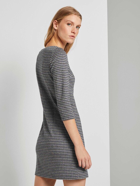 Gemustertes Jerseykleid - Frauen - beige brown check Gemustertes Jerseykleid - Frauen - beige brown check - 2 - TOM TAILOR