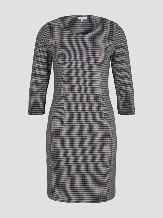 Gemustertes Jerseykleid - Frauen - beige brown check Gemustertes Jerseykleid - Frauen - beige brown check - 7 - TOM TAILOR