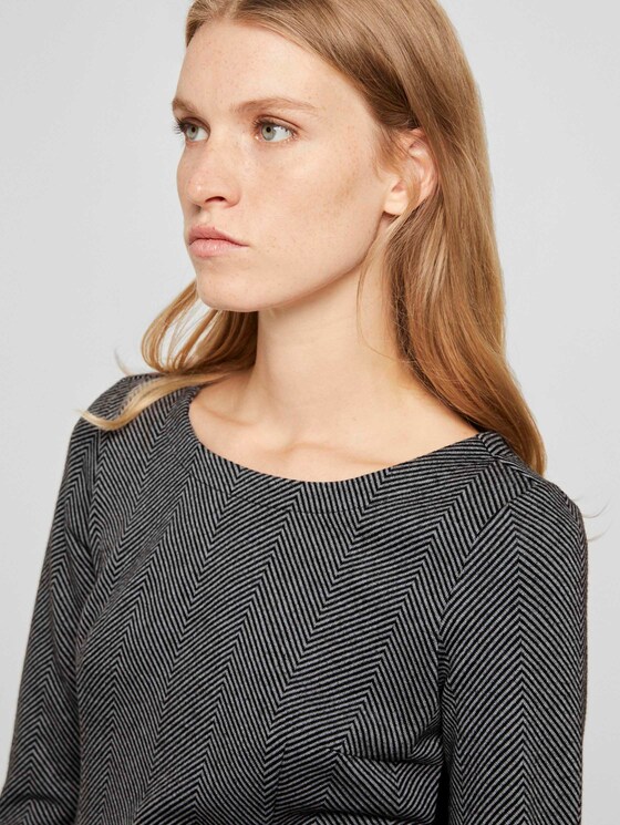Etuikleid mit Fischgrätmuster - Frauen - dark grey herringbone Etuikleid mit Fischgrätmuster - Frauen - dark grey herringbone - 9 - TOM TAILOR
