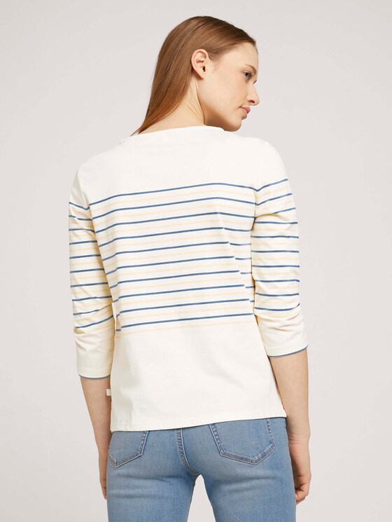 gestreiftes Langarmshirt - Frauen - blue creme yellow stripe gestreiftes Langarmshirt - Frauen - blue creme yellow stripe - 2 - TOM TAILOR Denim
