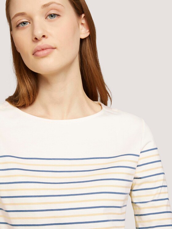 gestreiftes Langarmshirt - Frauen - blue creme yellow stripe gestreiftes Langarmshirt - Frauen - blue creme yellow stripe - 9 - TOM TAILOR Denim