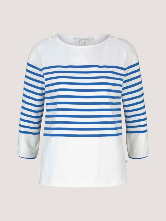 gestreiftes Langarmshirt - Frauen - horizontal blue white stripe gestreiftes Langarmshirt - Frauen - horizontal blue white stripe - 7 - TOM TAILOR Denim