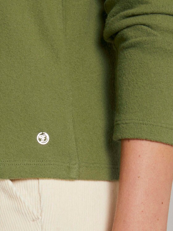 Weicher Pullover mit V-Ausschnitt - Frauen - moss green Weicher Pullover mit V-Ausschnitt - Frauen - moss green - 9 - TOM TAILOR Denim