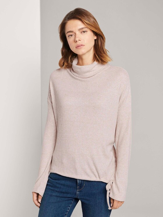 Meliertes Rollkragenshirt - Frauen - cozy beige melange Meliertes Rollkragenshirt - Frauen - cozy beige melange - 1 - TOM TAILOR Denim