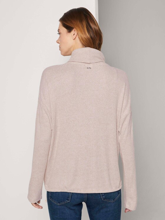 Meliertes Rollkragenshirt - Frauen - cozy beige melange Meliertes Rollkragenshirt - Frauen - cozy beige melange - 2 - TOM TAILOR Denim