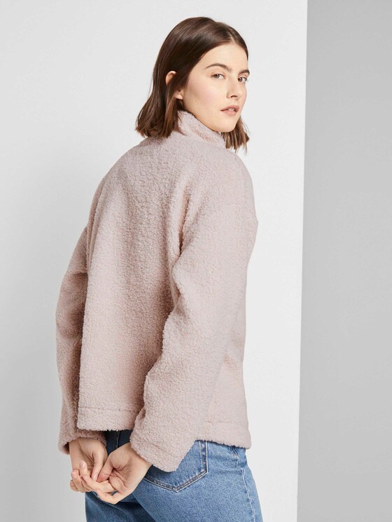 Teddy Knoopsluiting Troyer Trui - Vrouwen - soft beige Teddy Knoopsluiting Troyer Trui - Vrouwen - soft beige - 2 - TOM TAILOR Denim