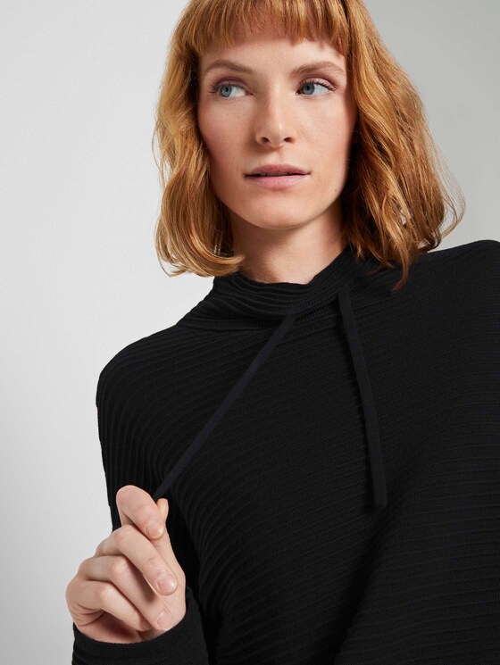 Ottomaanse trui met opstaande kraag - Vrouwen - Deep Black Ottomaanse trui met opstaande kraag - Vrouwen - Deep Black - 9 - TOM TAILOR