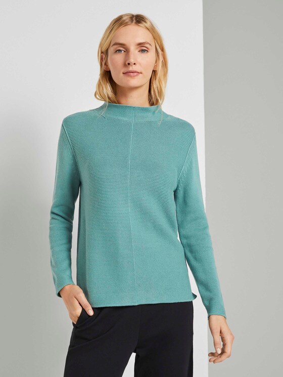 Strukturierter Pullover - Frauen - Salvia Strukturierter Pullover - Frauen - Salvia - 1 - TOM TAILOR
