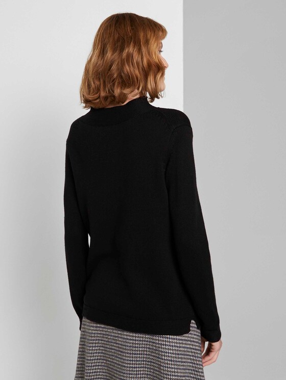 Strukturierter Pullover - Frauen - Deep Black Strukturierter Pullover - Frauen - Deep Black - 2 - TOM TAILOR
