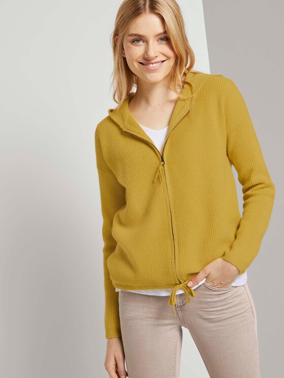 Geribbeld vest met hoodie - Vrouwen - california sand melange Geribbeld vest met hoodie - Vrouwen - california sand melange - 5 - TOM TAILOR