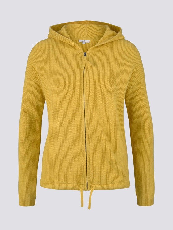 Geribbeld vest met hoodie - Vrouwen - california sand melange Geribbeld vest met hoodie - Vrouwen - california sand melange - 7 - TOM TAILOR