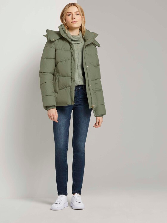 Rollkragenpullover mit Zopfmuster - Frauen - calm green melange Rollkragenpullover mit Zopfmuster - Frauen - calm green melange - 3 - TOM TAILOR