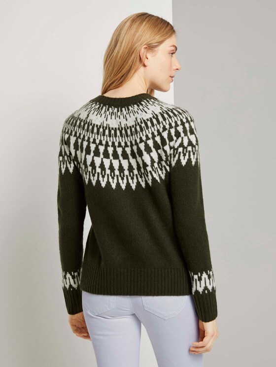 Pullover mit Shetland-Muster - Frauen - Dark Rosin Green Pullover mit Shetland-Muster - Frauen - Dark Rosin Green - 2 - TOM TAILOR