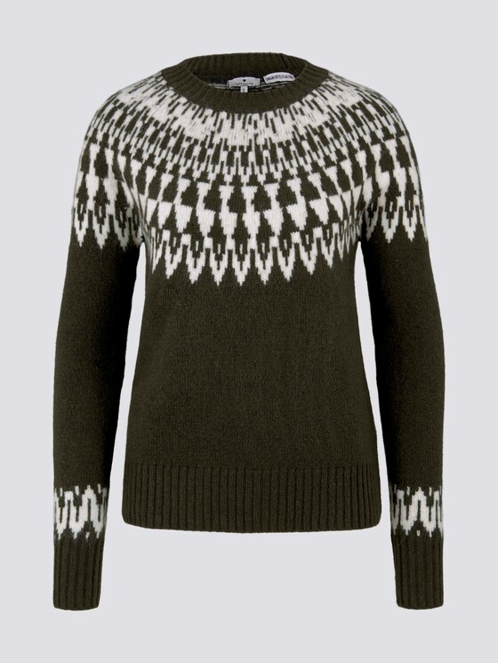 Pullover mit Shetland-Muster - Frauen - Dark Rosin Green Pullover mit Shetland-Muster - Frauen - Dark Rosin Green - 7 - TOM TAILOR